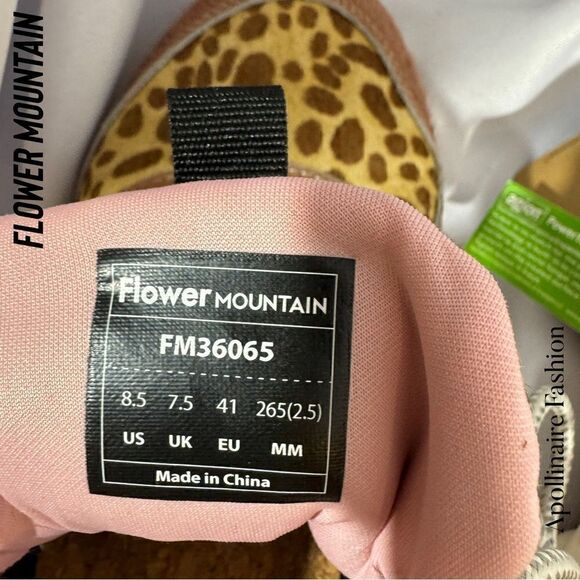 FLOWER MOUNTAIN KOTETSU Animal-print suede sneakers in Pink Brown Tan Size 41 - Picture 6 of 7